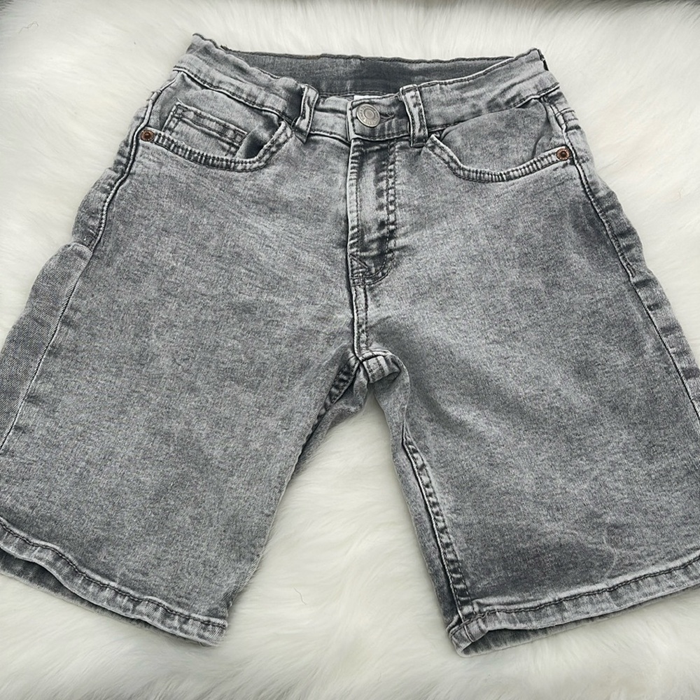 Zara Kids Boys Ashy Black Denim Shorts